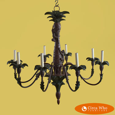 Vintage Two Monkey Chandelier