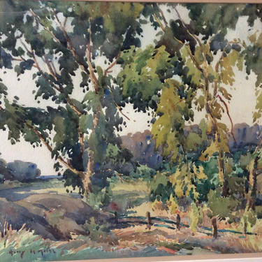 Harry DeMaine listed New York artist watercolor landscape 