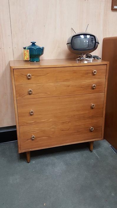 Mid Century Modern Walnut Highboy Dresser By Milo Baughman For