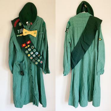 Vintage 1940s Girl Scout Uniform 5pc set / 25&quot; waist (lot of 5) 