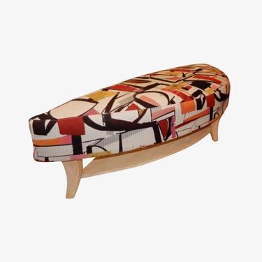 Rare Mid-Century Modern Upholstered Custom Danish Bench