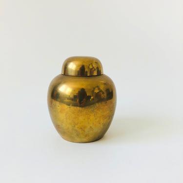 Vintage Brass Ginger Jar 