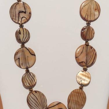 Donna Dressler 925 Sterling Silver and Shell Bead Necklace 10&amp;quot; 