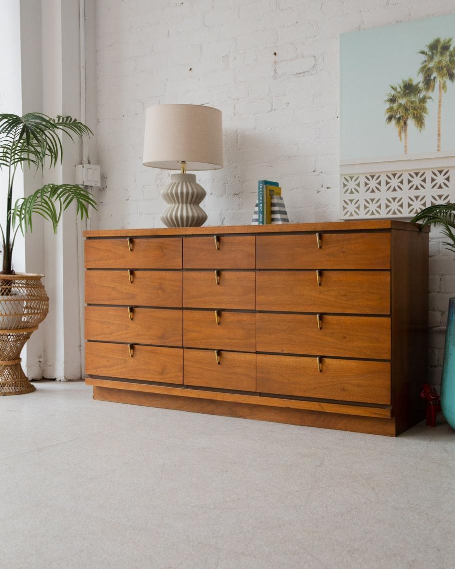 Vintage Johnson Carper 12-Drawer Dresser | Sunbeam Vintage | Highland ...