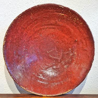 CHINESE EARTHENWARE CENTERPIECE BOWL WITH OXBLOOD GLAZE (13.25&quot;)