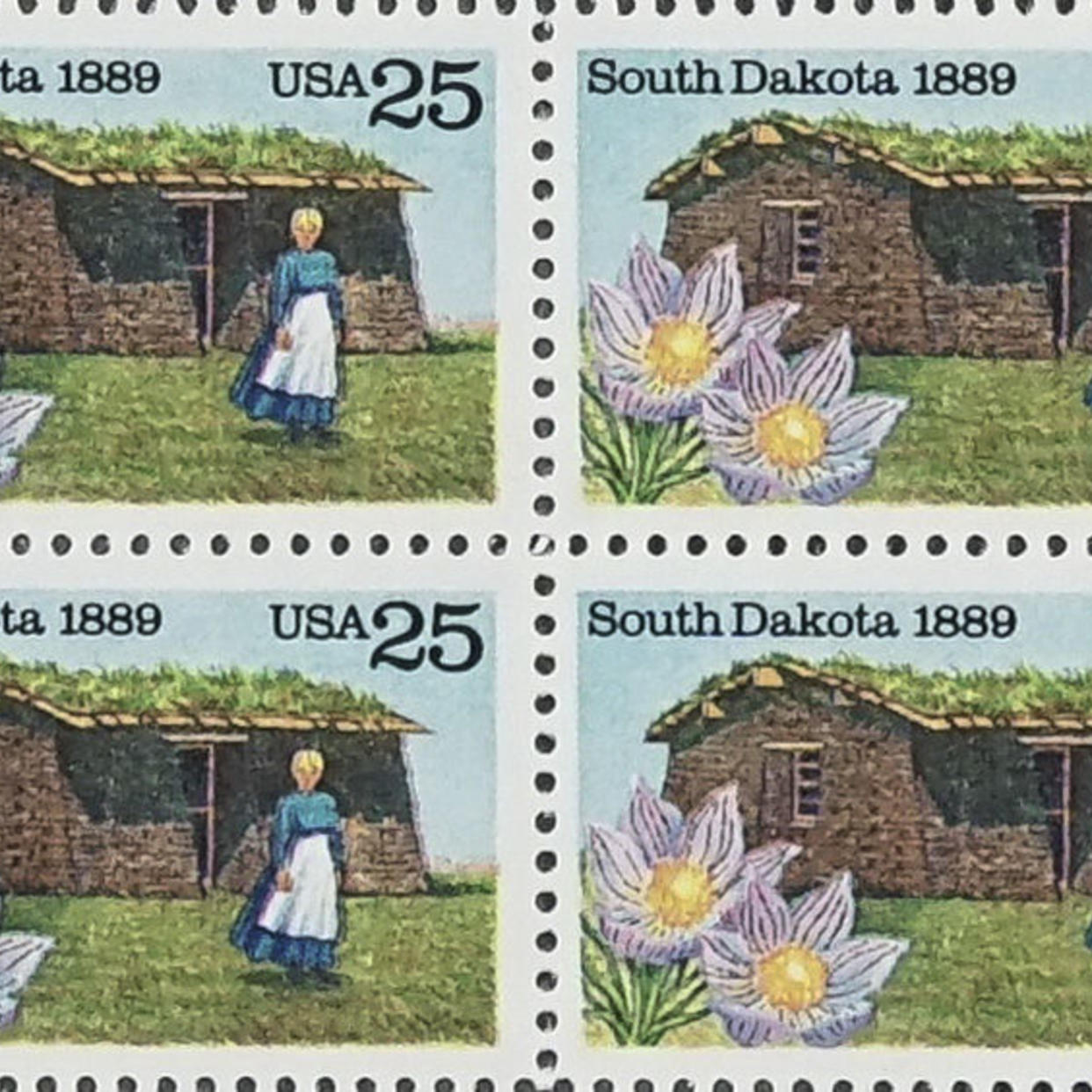 Set of 20 1989 South Dakota 1889 Statehood 25c Postage Stamps | Vintage ...