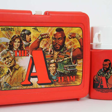 Vintage 1983 The A-Team Thermos Brand Plastic Lunch Box Mr T