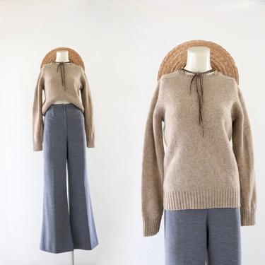 darned wool sweater - see details - s 