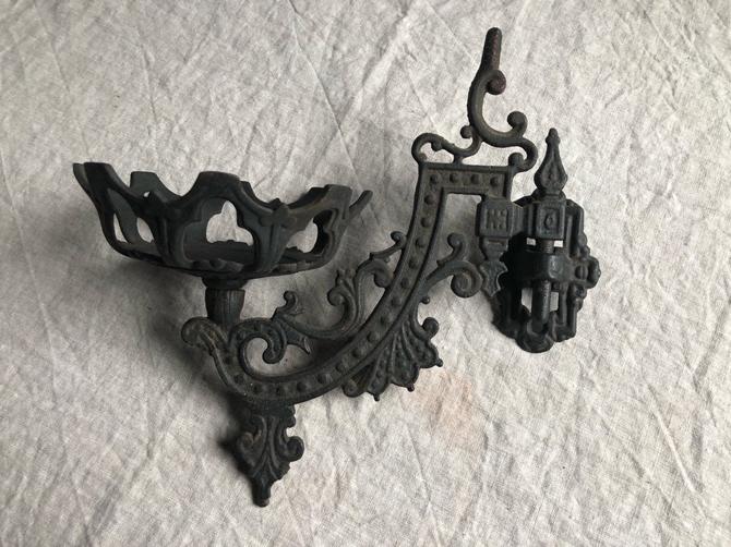 Antique Wrought Iron Wall Mounted Candle Holder Black Wrought Iron Candleholded By Northforkvintageshop From North Fork Vintage Of Kennesaw Ga Attic