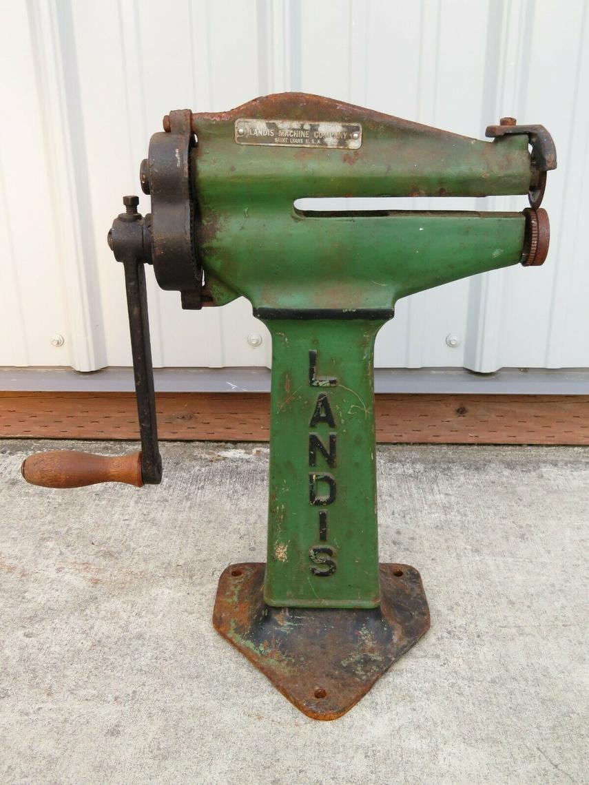 Antique LANDIS LEATHER CUTTER SPLITTER SKIVER SHOE COBBLER MACHINE TOOL Urban Rummage
