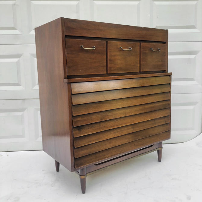 American Of Martinsville Dania Highboy Dresser By Secondhandstory