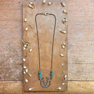 Vintage Naja Pendant Necklace Genuine Turquoise Jewelry Southwestern Gifts 