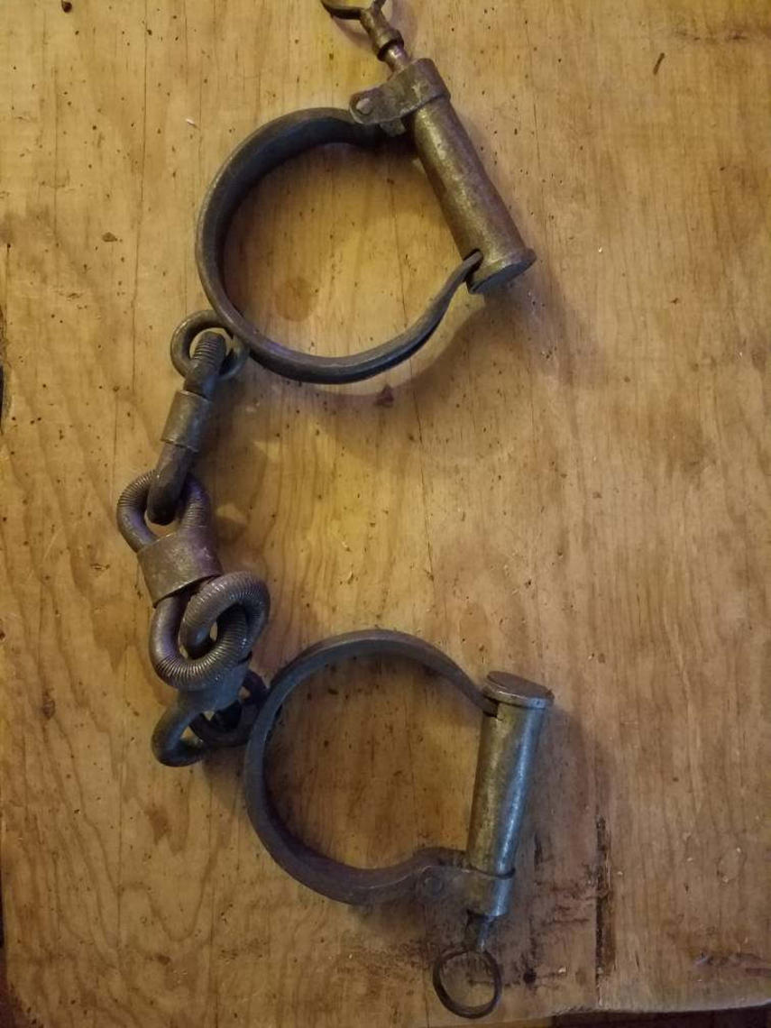 Set of 19th Century Slave Shackles with keys by MOBvintage from MOB