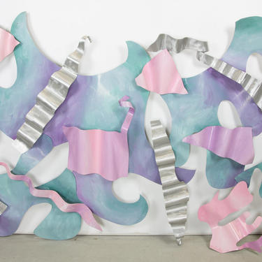 Ribbon Steel Wall Sculpture by Steve Zaluski, 1994