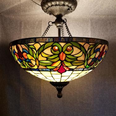 Contemporary Tiffany Style Bowl Light