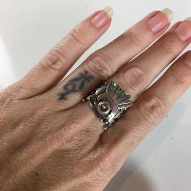 Vintage mexican 2024 silver rings