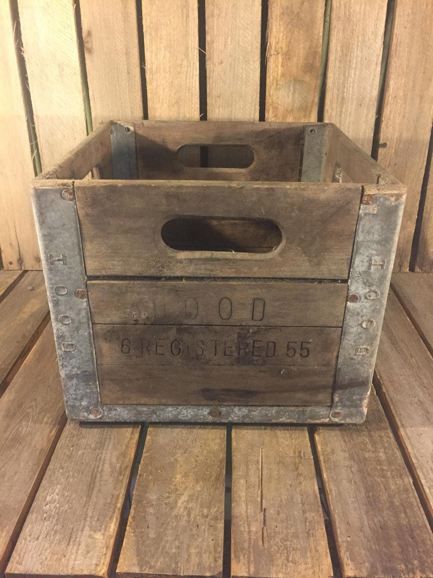 Vintage Hood Milk Crate 1955, Vintage Milk Crate | Up the Antique Co ...