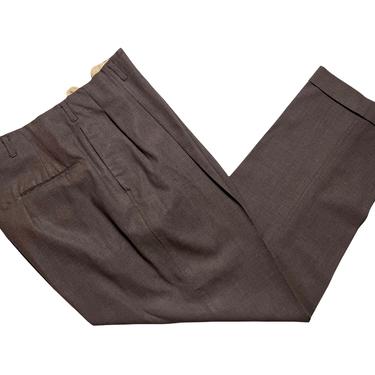 Vintage 1950s "RESTON SLACKS" Lightweight Worsted Wool Pants ~ 35 Waist ~ Talon Zipper ~ Rockabilly / VLV ~ Drop Loop Trousers 