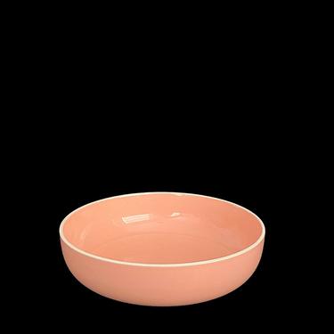 Vintage Modernist Dinnerware 9.5&amp;quot; Large Serving Bowl Prisma Radius by Vignelli Designs Inc. CORAL Made in Japan 