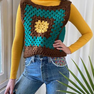 70s Crochet Vest