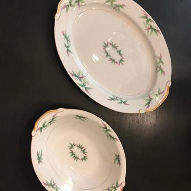 Pretty Harmony House Madarin pattern serving bowl and platter 