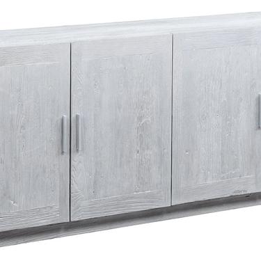79&quot; Whitewashed Reclaimed Wood Sideboard Media Cabinet by Terra Nova Furniture Los Angeles 