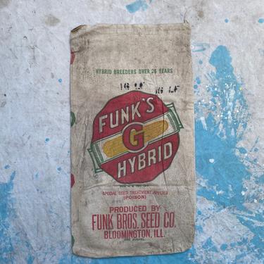Vintage Double Sided Funks G Hybrids Seed Sack Farm Decor 