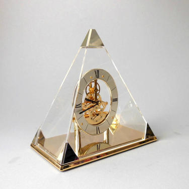 Vintage SEIKO Pyramid Skeleton Clock Acrylic Brass Quartz Model QAW109 |  Fulton Lane | Minneapolis, MN