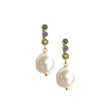 Sapphire Pearl Drop Earring