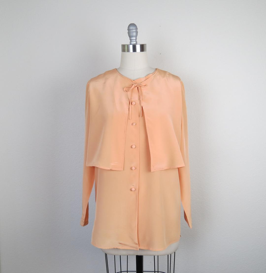 Vintage 1990s silk blouse, Diane Von Furstenberg, 90s minimal, size ...