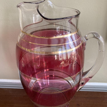 West Virginia Glass Fish Cocktail Pitcher Set