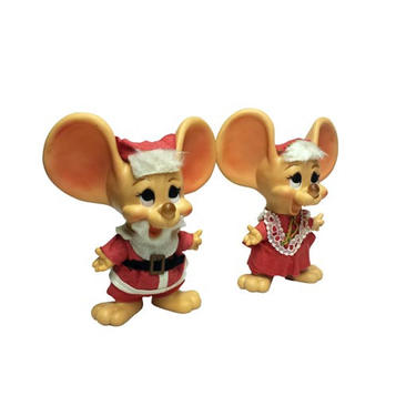 Vintage Christmas Mouse Bank - Vintage Christmas Bank, Christmas Mice Huron Mouse Bank, Mid Century Modern, Mouse Coin Bank, Mice Piggy Bank 