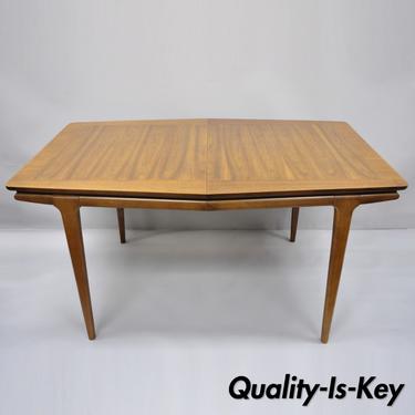 Mid Century Modern Danish Walnut Sculpted Edge Dining Table with 1 ...
