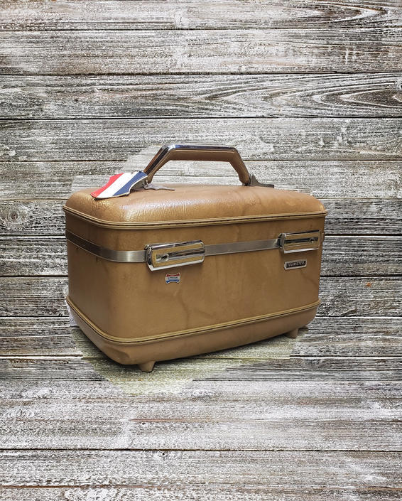 Vintage Tourister Train Case, American Tourister Train Case & Mirror