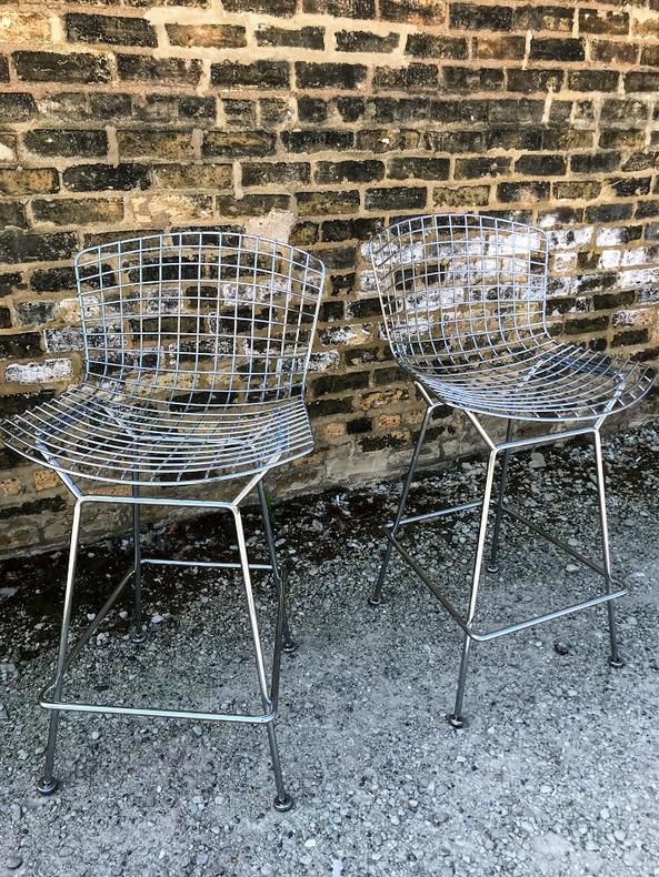 Bertoia Counter Stools by Knoll (A Pair)