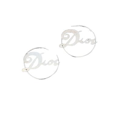 Dior Silver Hoop Earrings