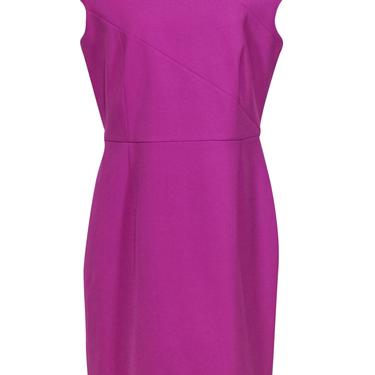 BOSS Hugo Boss - Purple Cap Sleeve Sheath Dress w/ Shoulder Cutout Sz 12