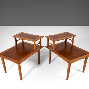 Pair of 2-Tier Mid Century Modern End Tables Attributed to Lubberts & Mulder for Tomlinson, c. 1960s 