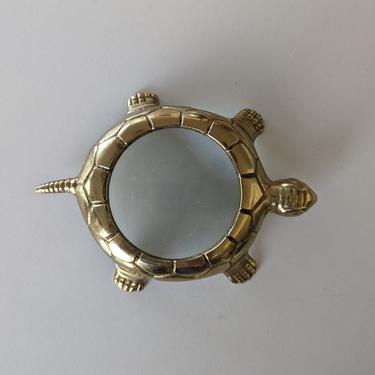 Vintage Brass Turtle Magnifying Glass 