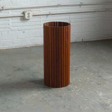 Danish Inspired Teak Slat Round Planter // Plant Stand (2 Available) 