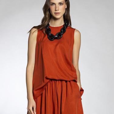 A-Line Sleeveless Top in ORANGE or OLIVE