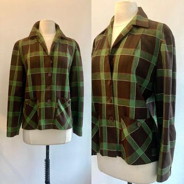 Vintage 50s PLAID 49er JACKET COAT / Koret of California 