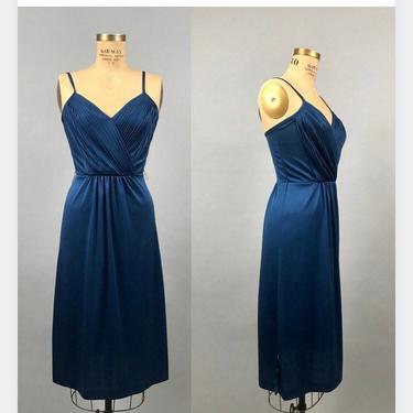 1970's Shimmery Blue Cocktail Dress 