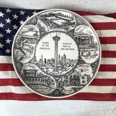 Hemisfair '68 San Antonio souvenir plate - vintage Texas history 