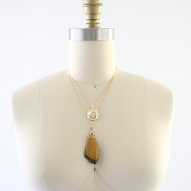 golden jasper layered necklace 