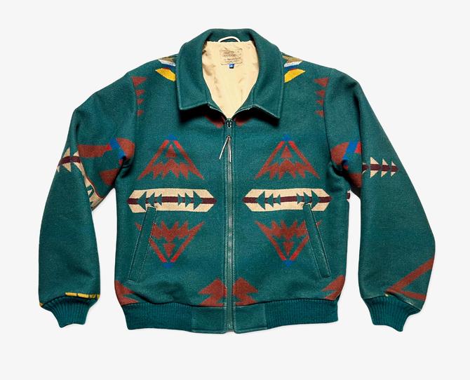 Vintage PENDLETON Wool Blanket Jacket ~ M ~ Bomber ~ Work Wear