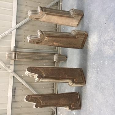 Unusual Art Deco Wooden Corbels