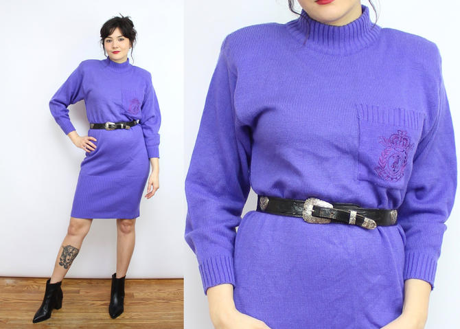 80s on sale sweater dress