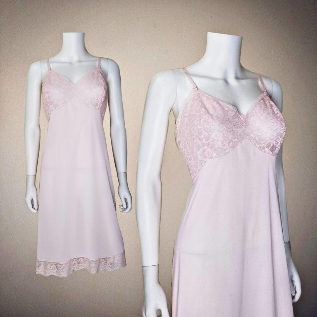 Vintage Pleated Rose Print Slip Dress
