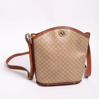 CELINE Macadam Gancini Logo Motif Leather Backpack Brown Vintage hcykd –  VintageShop solo